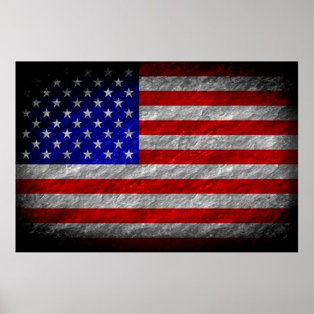 Grunge American Flagga 5 Poster (Framsidan)