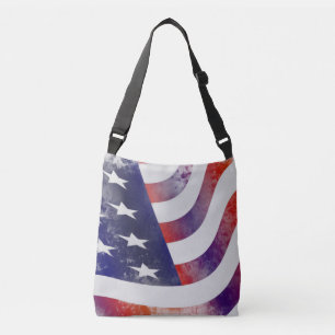 Grunge American Flagga Axelväska