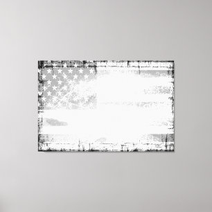 Grunge American Flagga Canvastryck