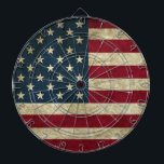Grunge American Flagga Darttavla<br><div class="desc">Grunge American Flagga design. Perfektens gåva till hem,  kontor eller dekoration.</div>