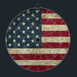 Grunge American Flagga Darttavla<br><div class="desc">Grunge American Flagga design. Perfektens gåva till hem,  kontor eller dekoration.</div>