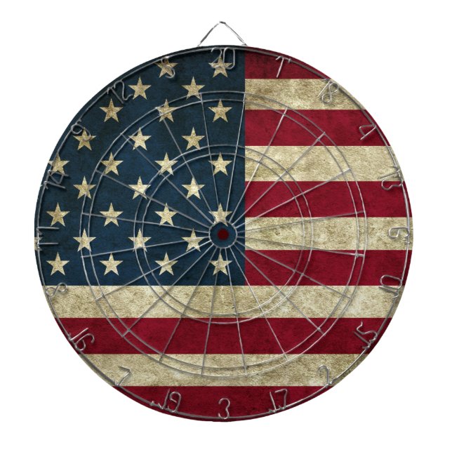 Grunge American Flagga Darttavla (Framsidan)