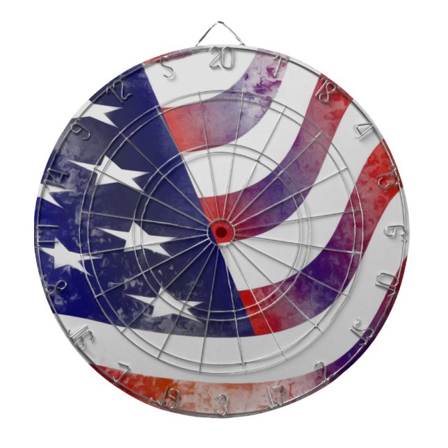 Grunge American Flagga Darttavla (Framsidan)