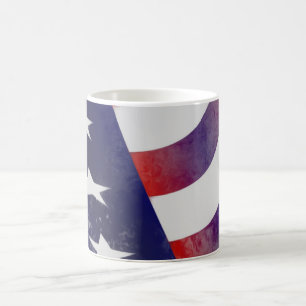 Grunge American Flagga Kaffemugg
