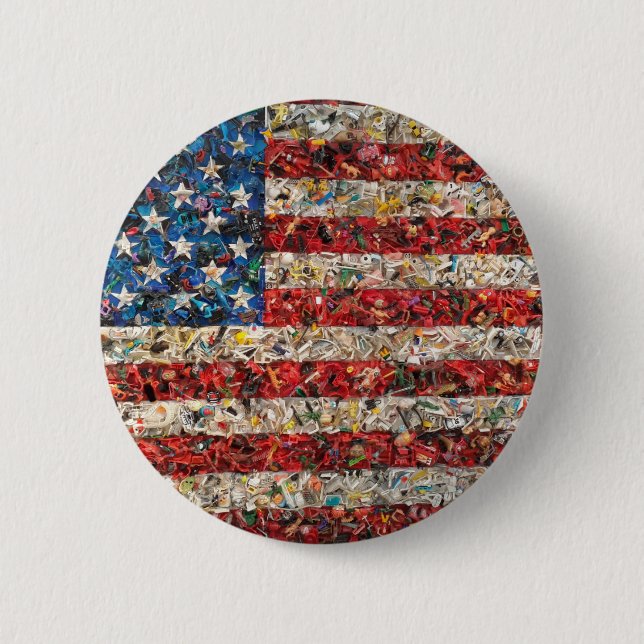 grunge american flagga knapp (Framsida)