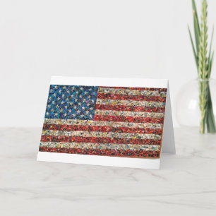 grunge american flagga kort