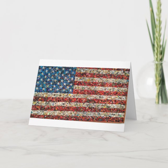 grunge american flagga kort (Framsida)