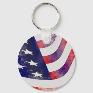 Grunge American Flagga Nyckelring
