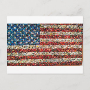 grunge american flagga vykort
