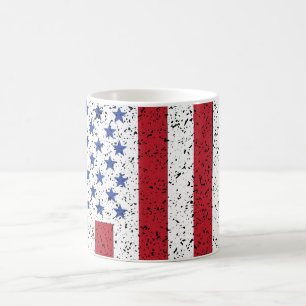 Grunge American Peace Flagga American State Nation Kaffemugg