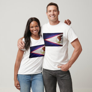 Grunge American Samoa flagga T Shirt