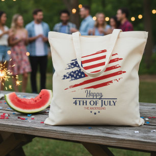 Grunge amerikansk flagga Gott 4:e juli ID1104 Tygkasse