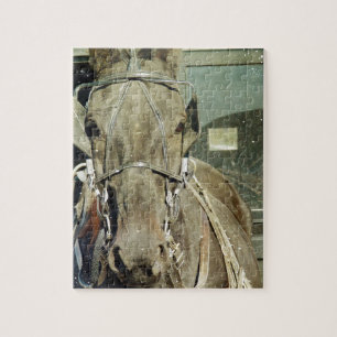 Grunge Amish Buggy Horse Pussel