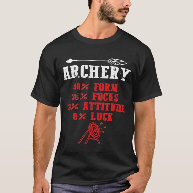 Grunge Archery 40 Form 30 Focus 30 Attitude 0 Tur T Shirt (Framsida)