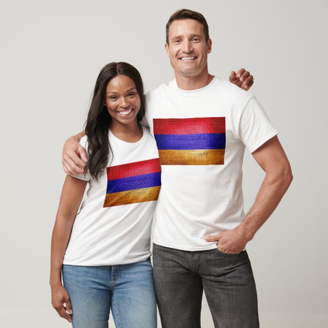 Grunge Armenia flagga Tee (Unisex)