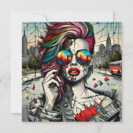 Grunge Art | Abstrakten Fractued Woman