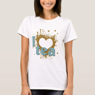 Grunge Art I Heart Kärlek Tea T Shirt