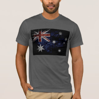 Grunge Australia Flagga 4 Tee