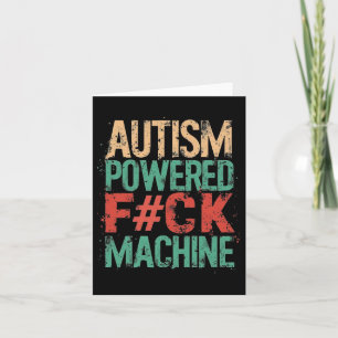 Grunge Autism med F#ck Maskin Health Apparel Kort