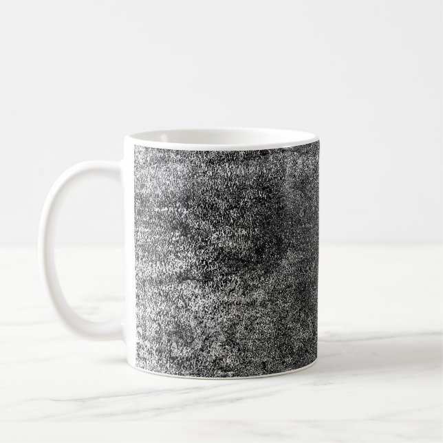 Grunge background of black and whiteabstract, aged kaffemugg (Vänster)
