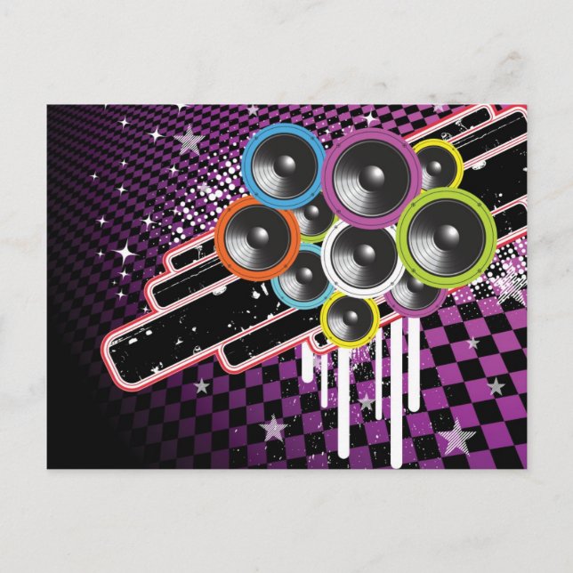 Grunge bakgrund vykort (Framsida)