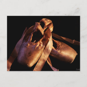 Grunge Ballet Pointe Shoes vycard Vykort