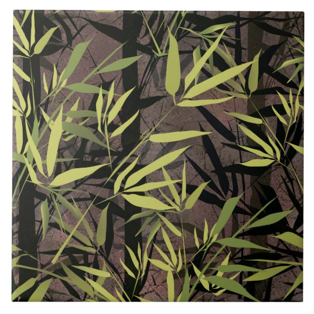 Grunge bamboo-skog. kakelplatta (Framsidan)