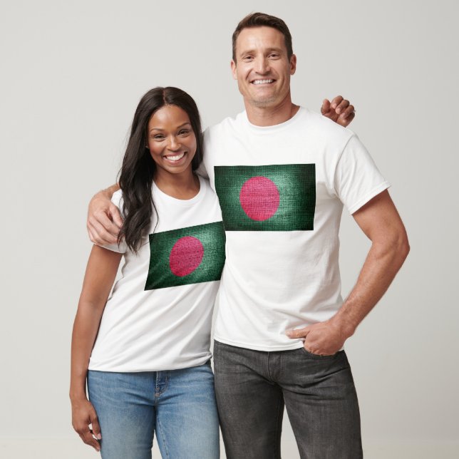 Grunge Bangladesh Flagga T-shirt (Unisex)