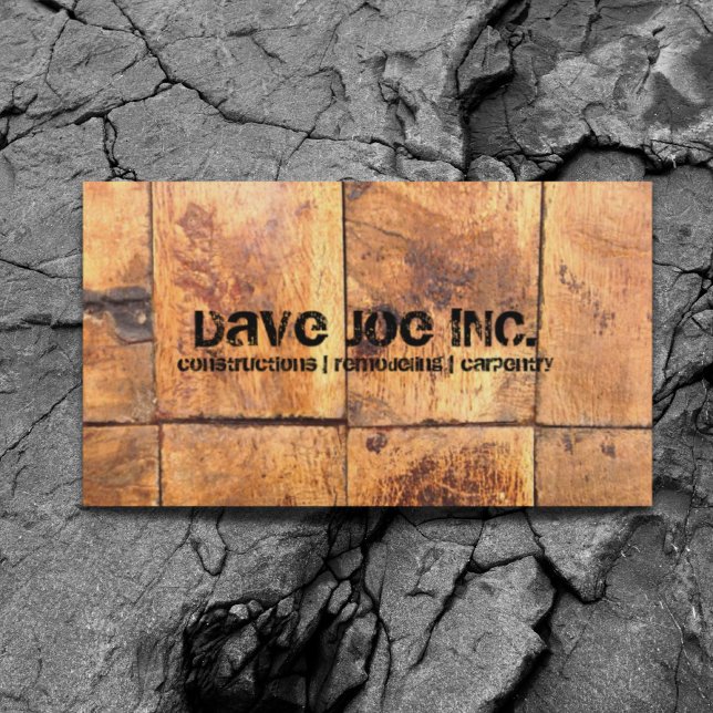 grunge Barn wood struktur Construction Carpentry Visitkort (grunge Barn wood texture Construction Carpentry Business Card)