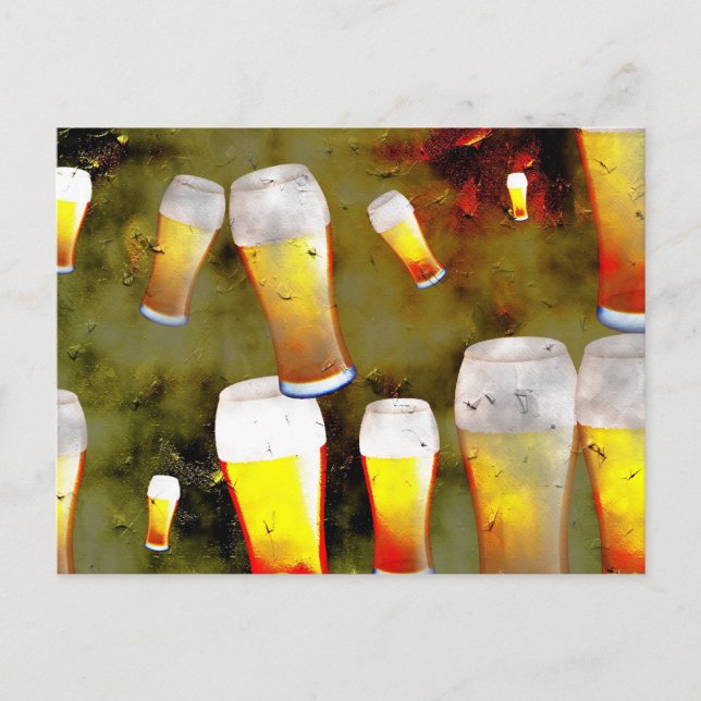 Grunge Beer Vykort (Framsida)