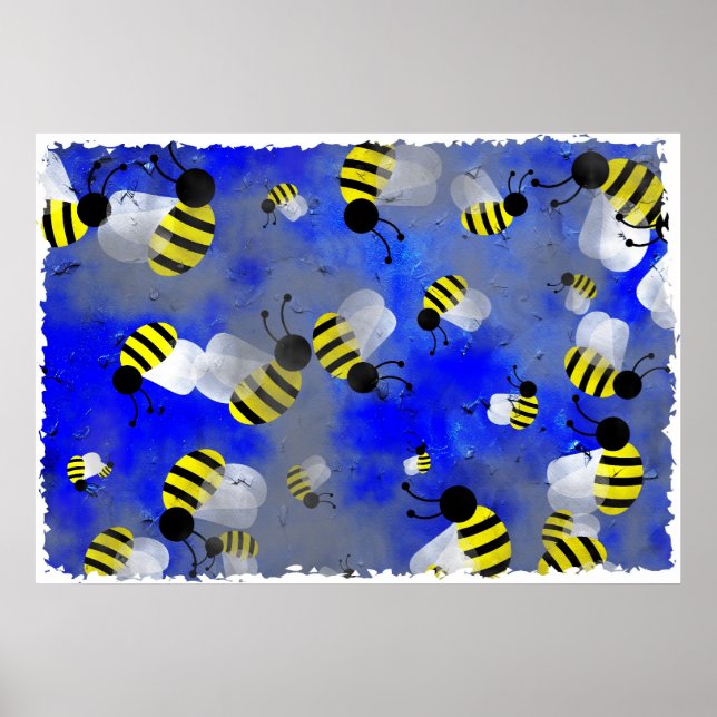 Grunge Bees Poster (Framsidan)