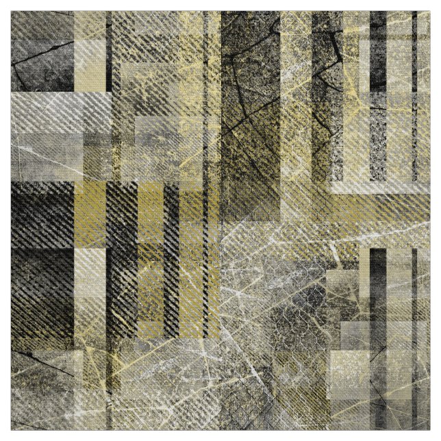 Grunge black grått senard abstrakt geometric tyg (Provkarta)