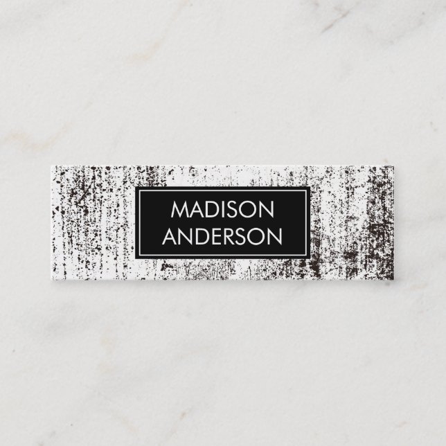 Grunge Black Mini Visitkort (Framsida)