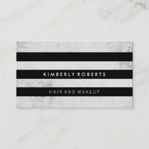 Grunge Black/White Rand Modern Visitkort