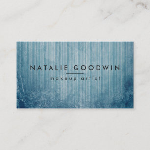 Grunge Blue Contemporary Lux Visitkort