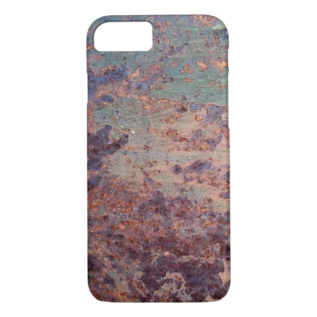 Grunge Blue Rusted Metall Mönster Case-Mate iPhone Skal (Baksida)