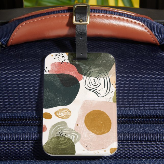 Grunge Boho Mönster - Luggage Tag Bagagebricka (Framsida Insitu 2)