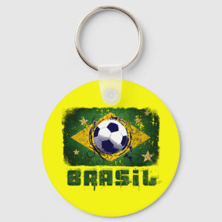 Grunge brazil soccer-flagga nyckelring