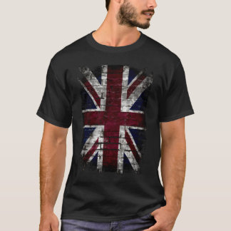 Grunge British Flagga Förenade kungarikets Distres T Shirt