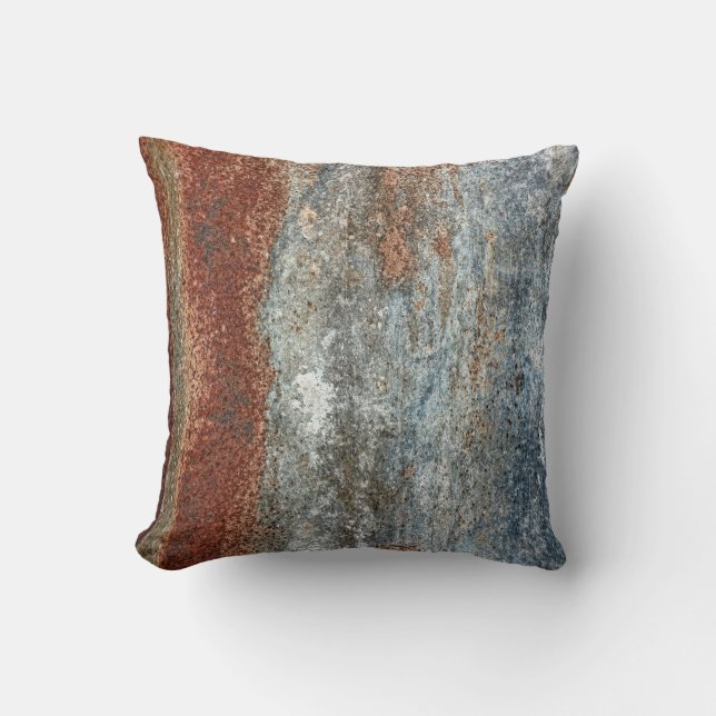 Grunge Brun Rost Textur Mönster Kudde (Framsida)