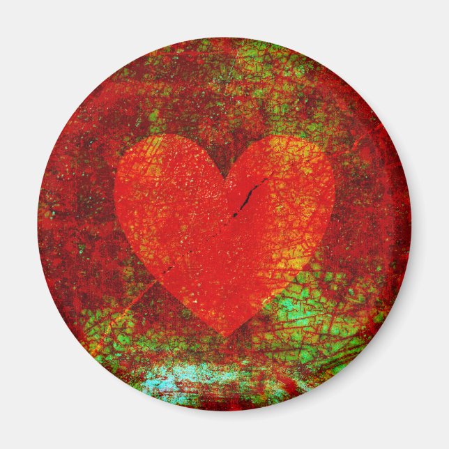 Grunge brutet hjärta magnet (Framsidan)