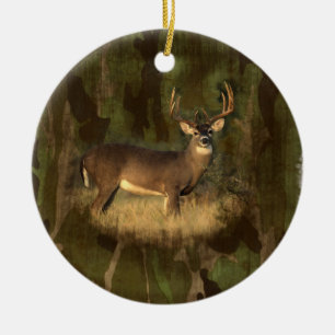 Grunge Camoflage-Hjort- Ornament