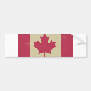 grunge canadian flagga bildekal