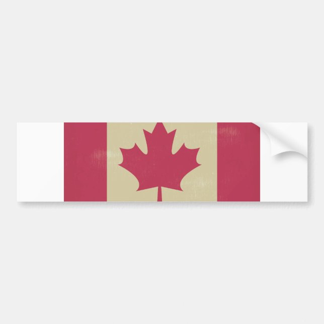 grunge canadian flagga bildekal (Framsidan)