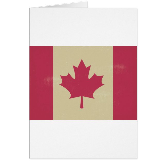 grunge canadian flagga hälsningskort (Framsidan)