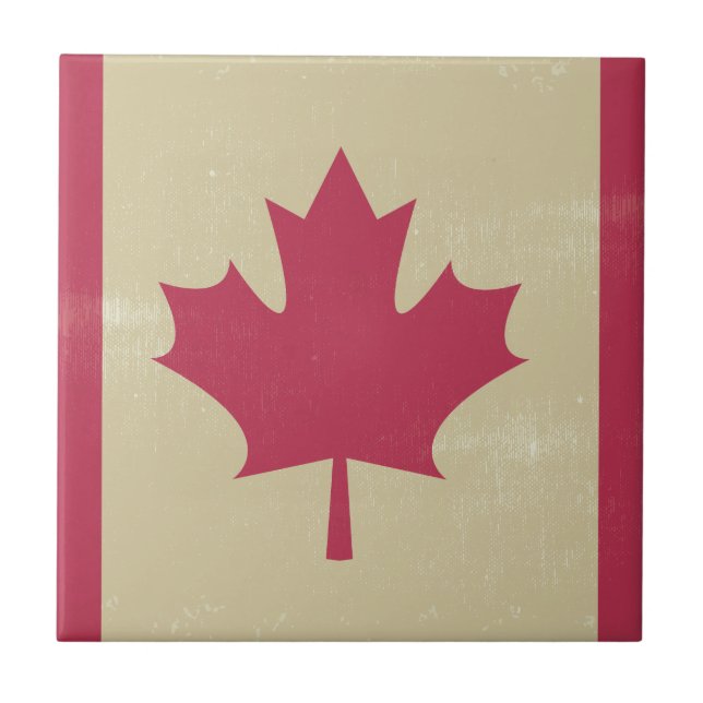 grunge canadian flagga kakelplatta (Framsidan)