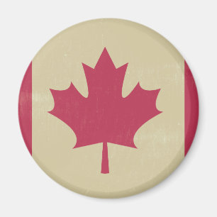 grunge canadian flagga magnet