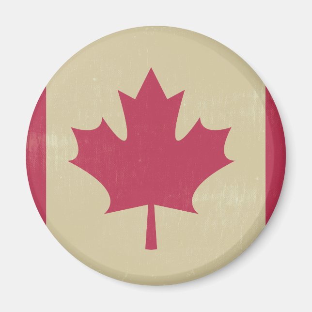 grunge canadian flagga magnet (Framsidan)
