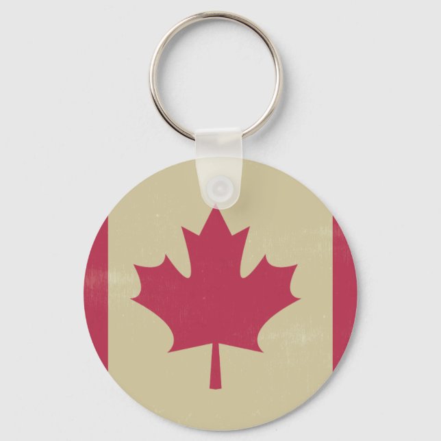 grunge canadian flagga nyckelring (Framsida)