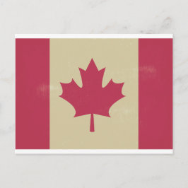 grunge canadian flagga vykort